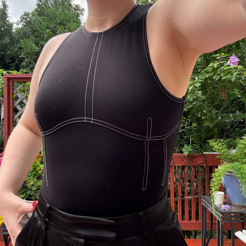 Maniere De Voir Black Bodysuit
